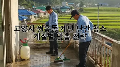고양시 원흥동 계단 난간 청소, 계절별 맞춤 전략!